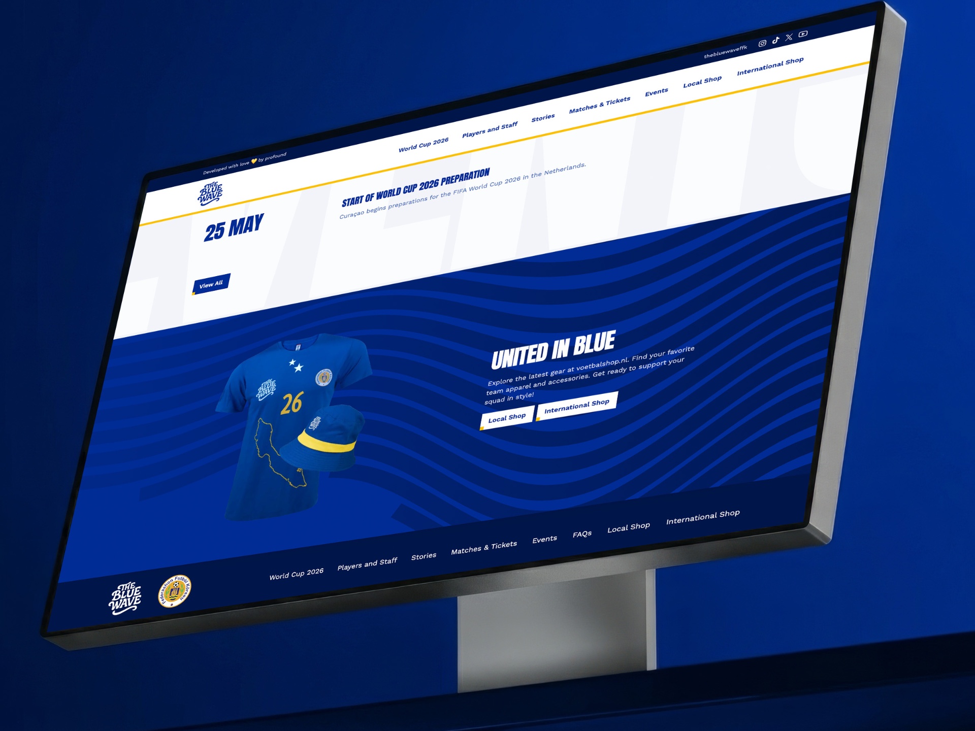 The Blue Wave website — desktop composition